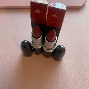 🧁MAC Cosmetics Lipsticks in Marrakesh & Brick‑O‑La Red Tones Bundle Set